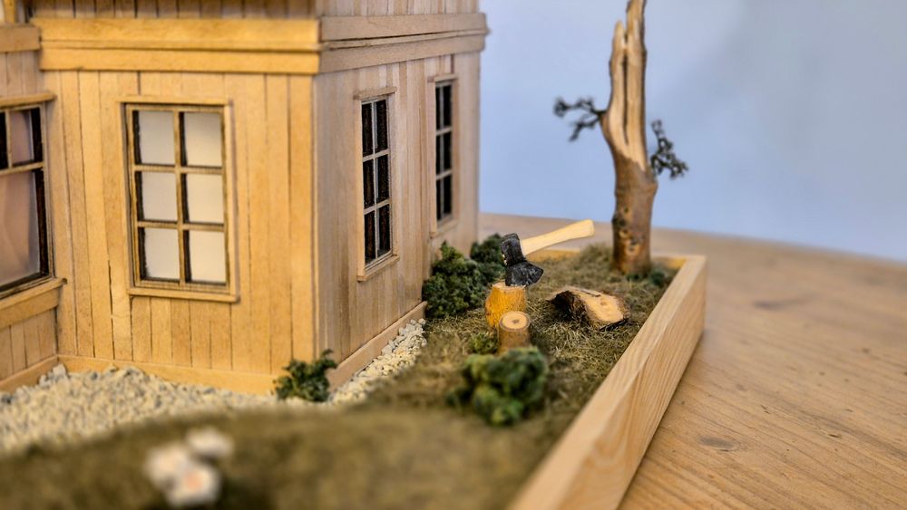 Casuta Taramul Viselor miniatura handmade