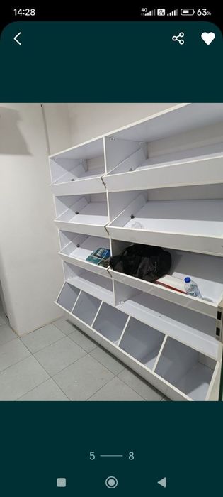 Doʻkonlar uchun  poʻlka vitirina stelajlar