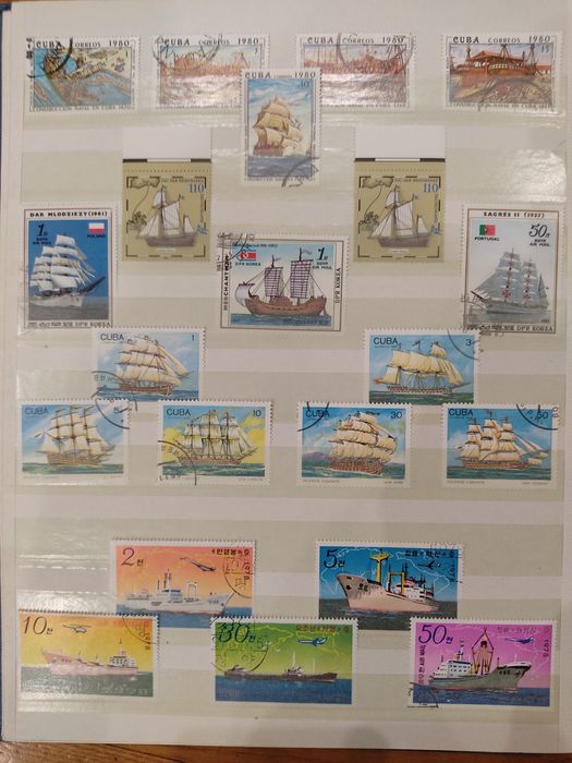 Почтовые марки. Альбом "Транспорт".