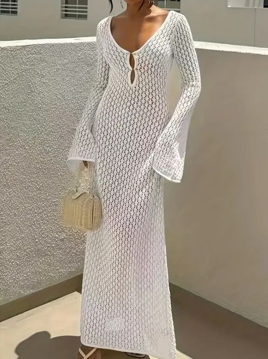 Платье гипюр пляжная накидка черное