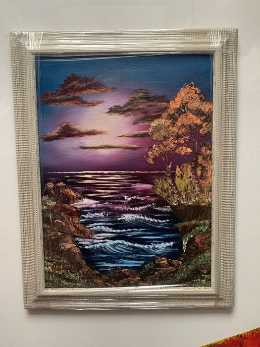 Картина с маслени бои за подарък.   Пейзажи.