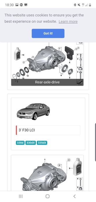 Grup diferential spate xdrive bmw 2.56 f30 330d 330xd 335xd 7544873