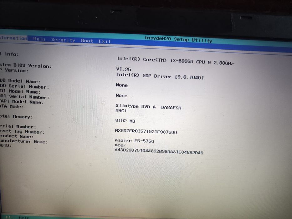 Ноутбук Acer E5 575G