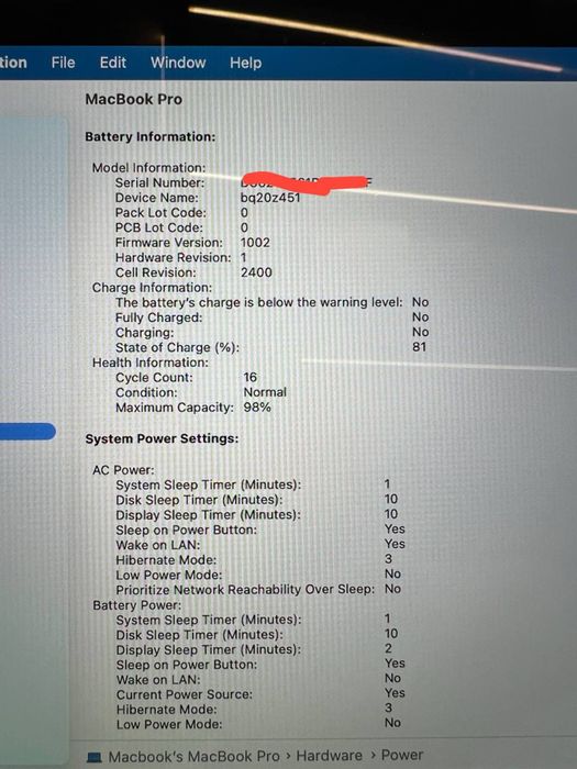 Macbook Pro m2 8/512gb