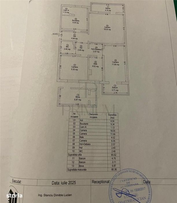 Simion Barnutiu - 3 Cam - Decomandat - 2 Bai - 2 Balcoane - Boxa - Cen