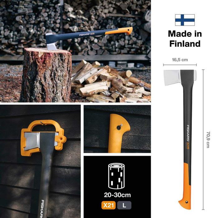 Топор-колун Fiskars X27 (Stihl Gardena Cellfast)