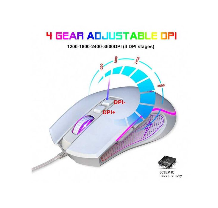 Mouse gaming 3600DPI Nou