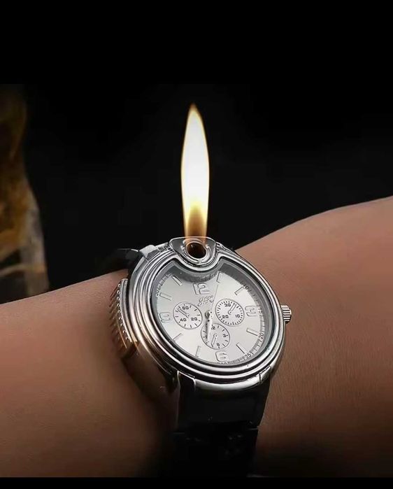 Ceas Bărbați cu bricheta, NOU în cutie , ideal cadou bărbați