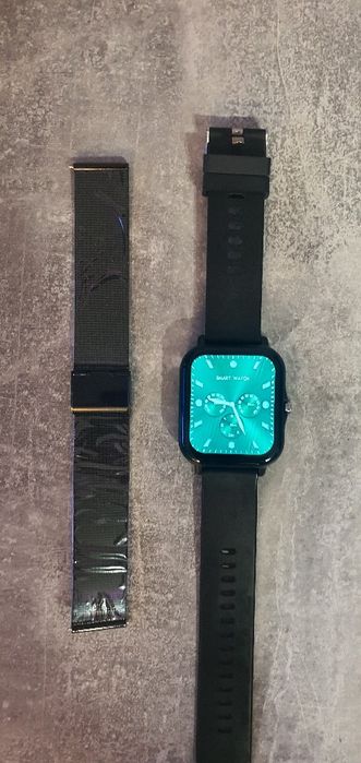 Smartwatch Nou Negru + 2 curele silicon și metal