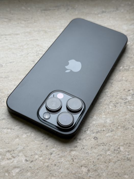 iPhone 16 Pro Max Titanium Black Ca Nou/ 100% Bateria Sim Fizic