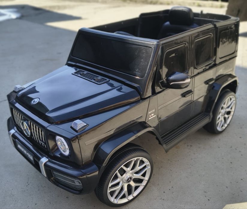 Masinuta electrica pentru copii cu licenta Mercedes Benz AMG G63 Black cu telecomanda 2.4G Slow start