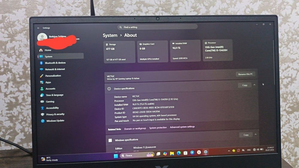 hp victus rtx 4050