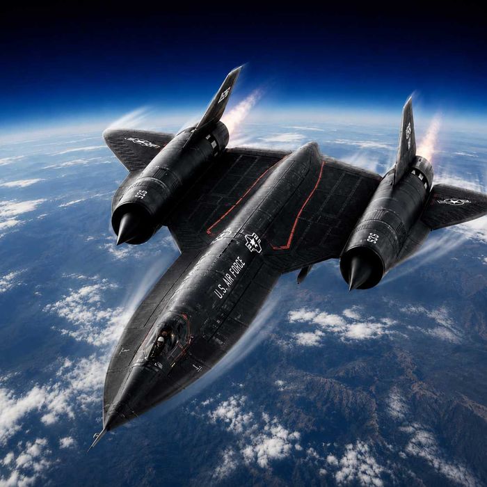 Macheta avion metalica SR-71A Blackbird NASA 23 cm