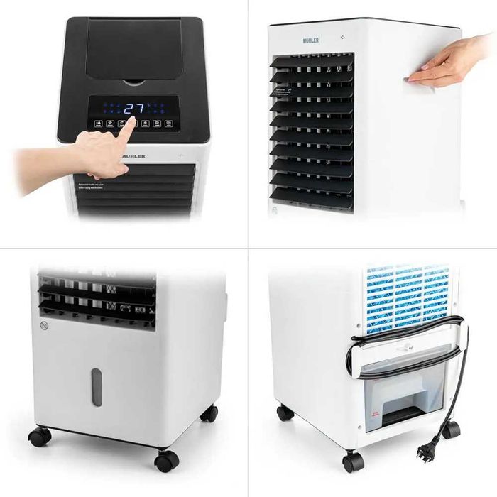 ПРОМО!! Мобилен охладител и отоплител Muhler MC-6066H, 2000W, LED, Бял