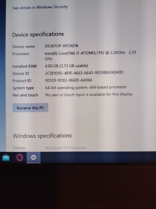 Laptop Lenovo ThinkPad