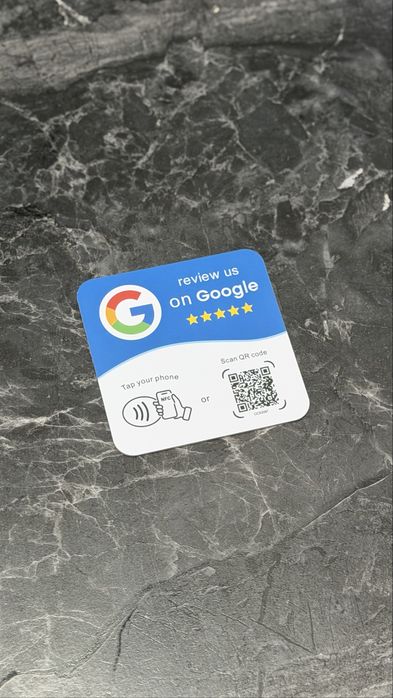 Card NFC + QR pentru recenzii Google Configurat și gata de utilizare
