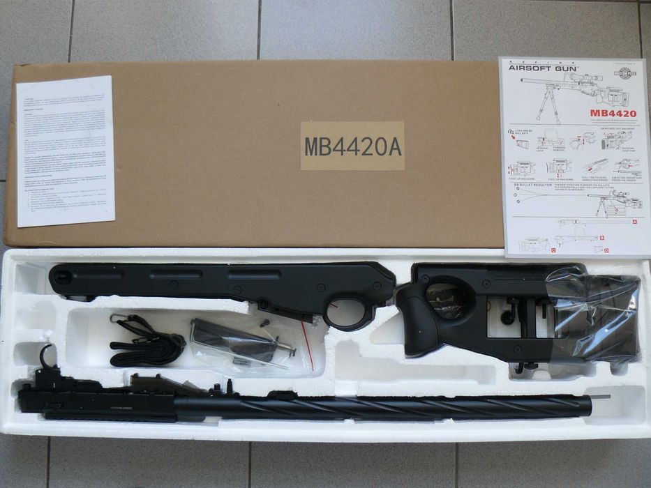 Pusca Airsoft Sniper SV-98 WELL MB4420 Noua Spring/Arc Black