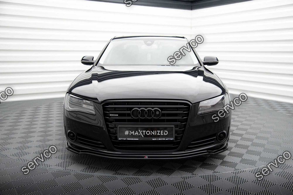 Prelungire splitter bara fata Audi A8 D4 2009-2017 v1 - Maxton Design
