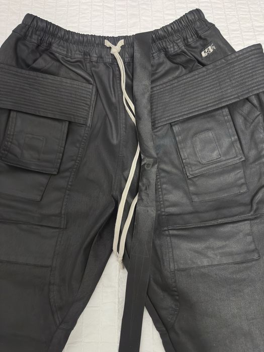 Rick Owens DRKSHDW Waxed Creatch Cargo Black