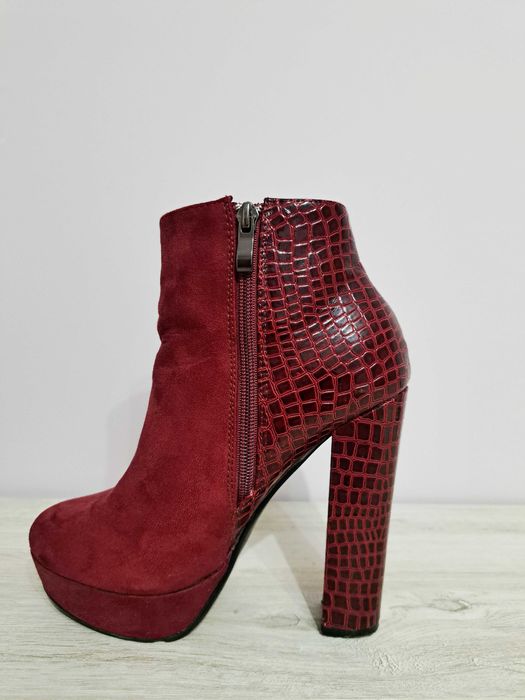 Дамски боти на ток STEFANIA - Бордо