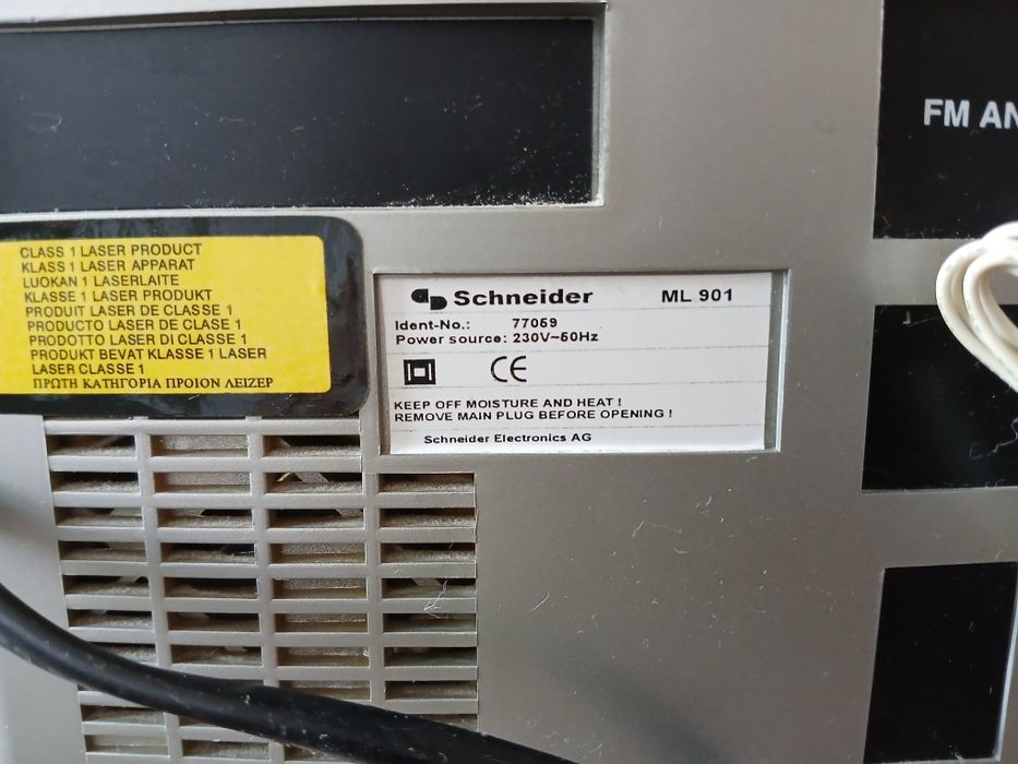 Sistem audio cd player, casetofon, radio, boxe Schneider