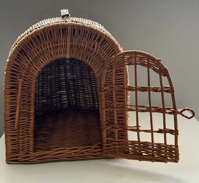 Плетена ратанова чанта за домашен любимец