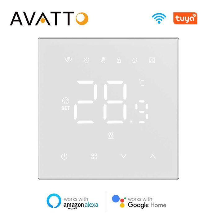 AVATTO WT410-3A Водно подово отопление БЯЛ | ЧЕРЕН