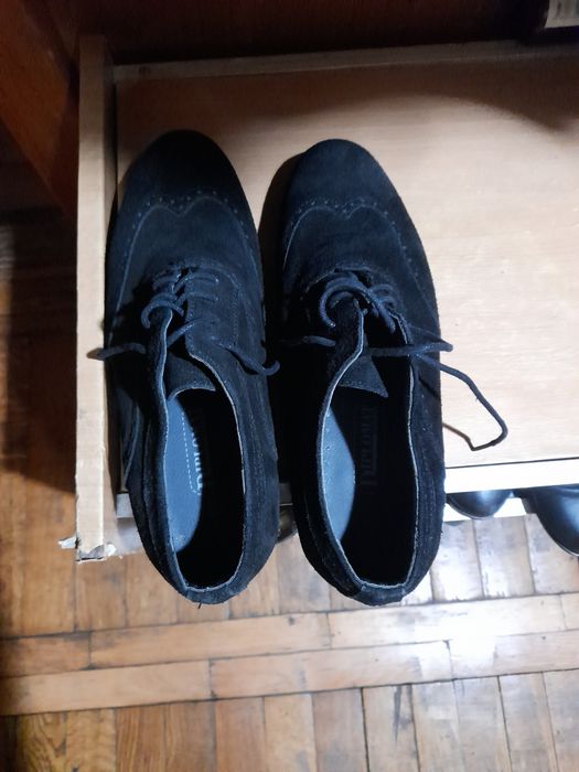 Мужские туфли замшевые
