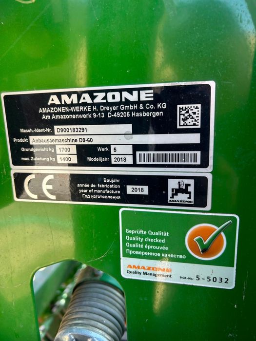 Semănătoare Amazone  D9-60 Super