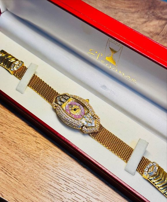 Продам шикарные подзолочные часы ELEGANCE SWISS