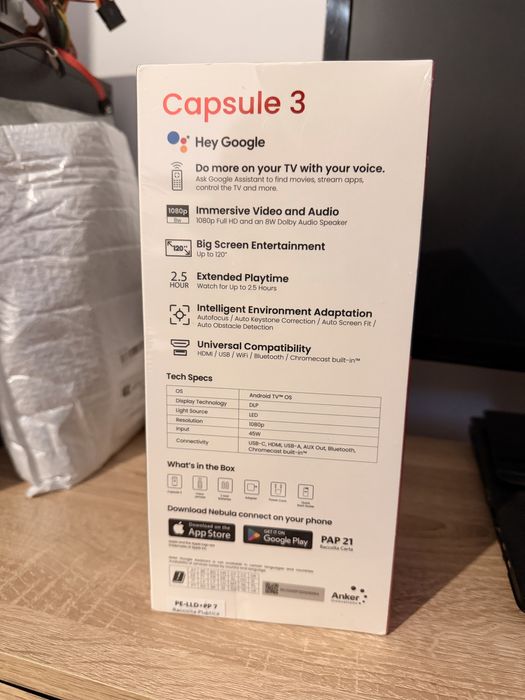 Video proiector Nebula Capsule 3 Laser