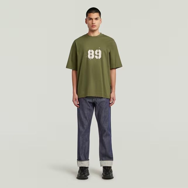 Уголемена тениска G-Star Raw Sprayed L , XL нова мъжка зелена