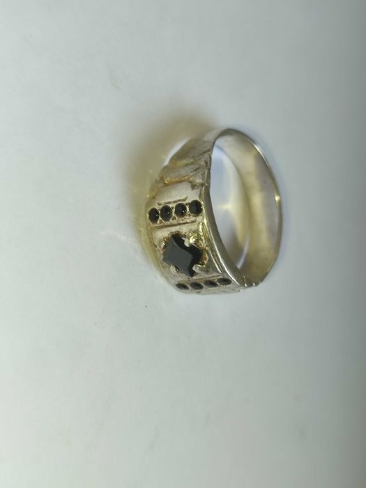 Красивое кольцо с камнем ОБСИДИАН, разм.20