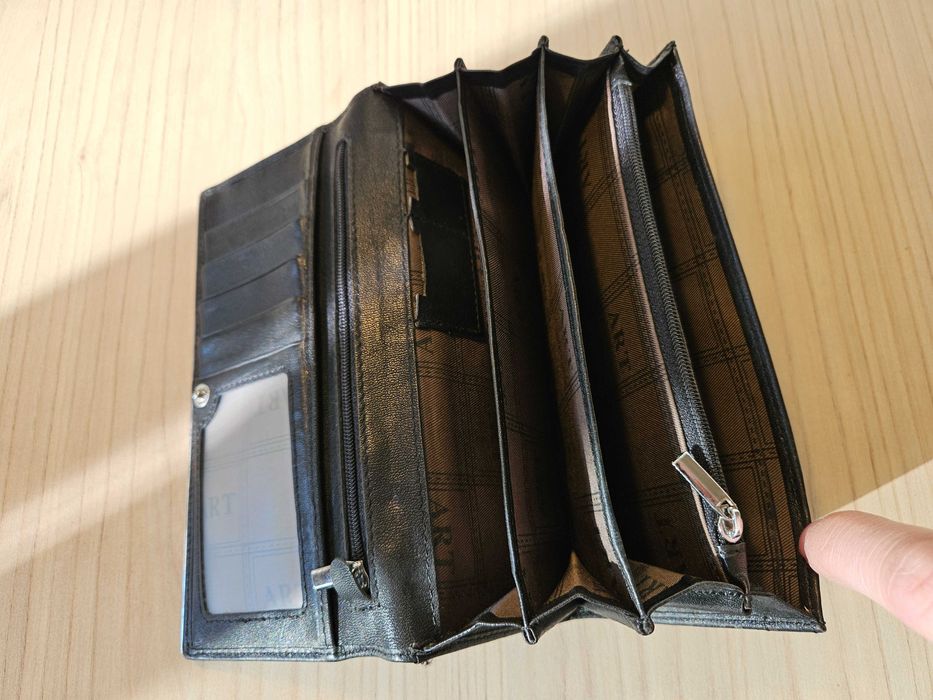 Нов дамски портфейл естествена кожа ART-93 портмоне кожено органайзер