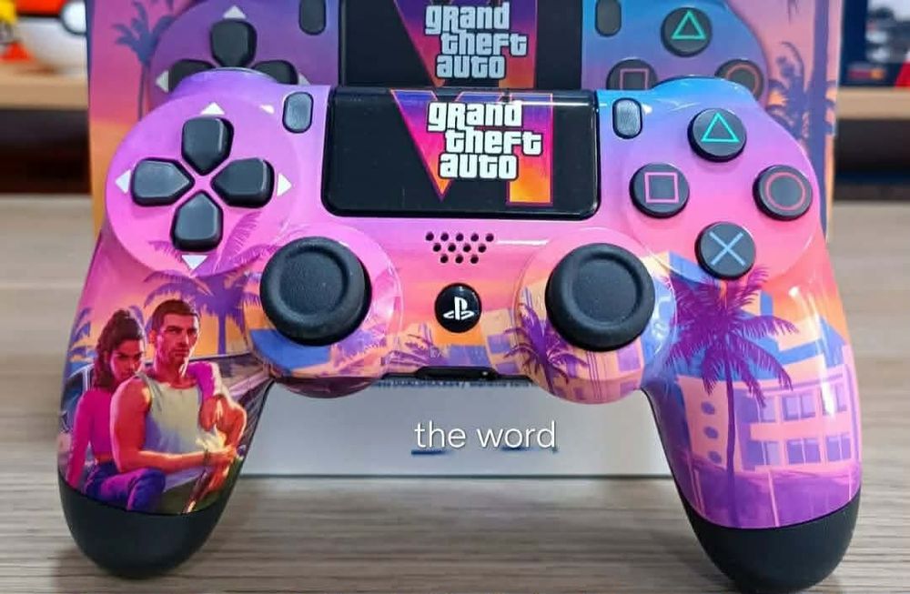 Безжичен джойстик за PS4 с тъчпад, вибрация и LED осветление – FC25 / GTA дизайн