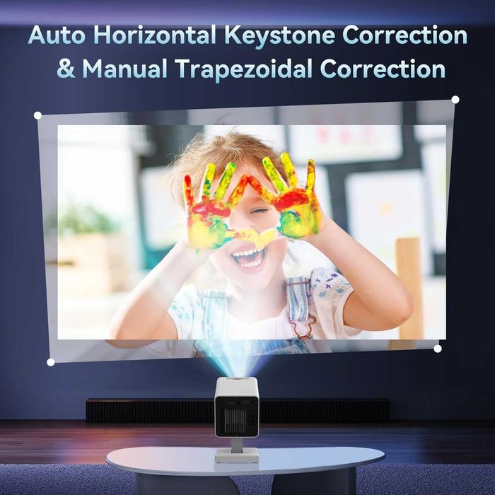 Мини проектор поддържа 4K 1080P, мини проектор с WiFi 6 и Bluetooth