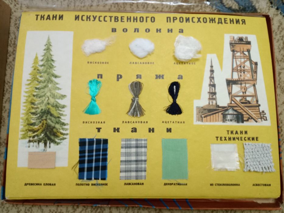 Комплект  промышленных образцов тканей СССР.