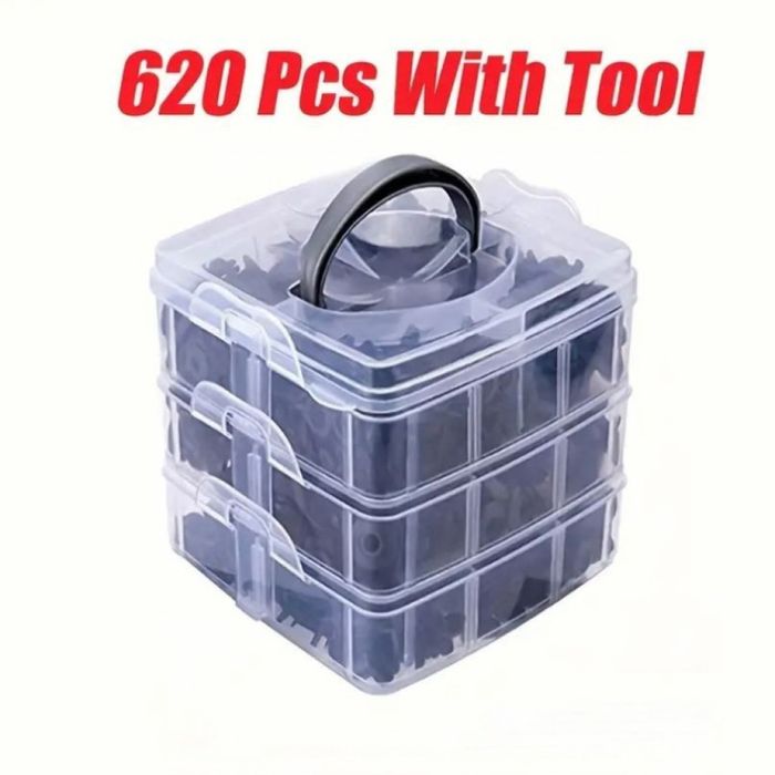 Комплект от 620 броя клипсове за автомобил