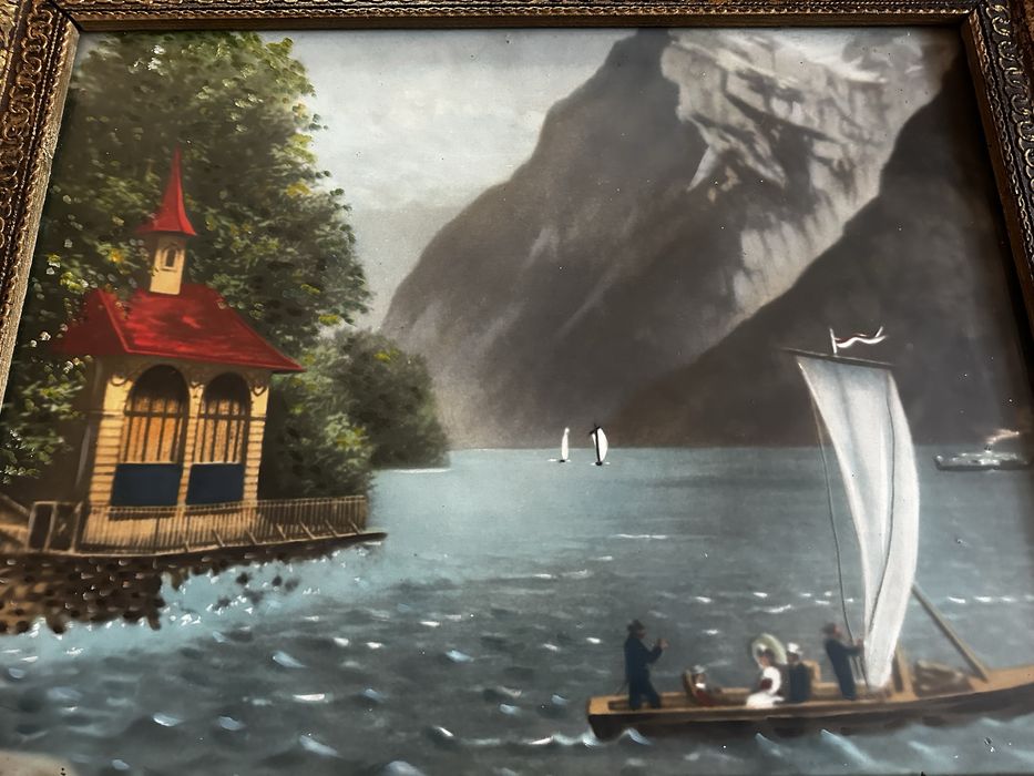 tablou vechi pictat de peste 100 de ani