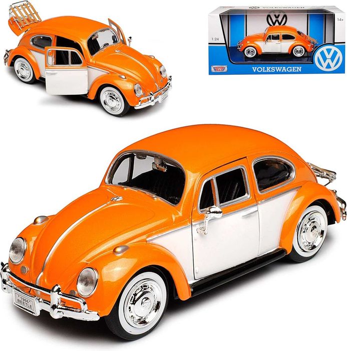 Метална количка кола Volkswagen 1:24 Beetle 1966 Фолксваген Бийтъл