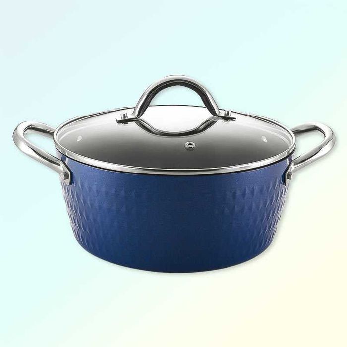 Диамантена тенджера с капак 20 см, керамика, индукционна основа