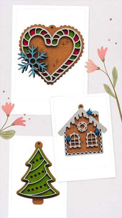 Дървени играчки за елха