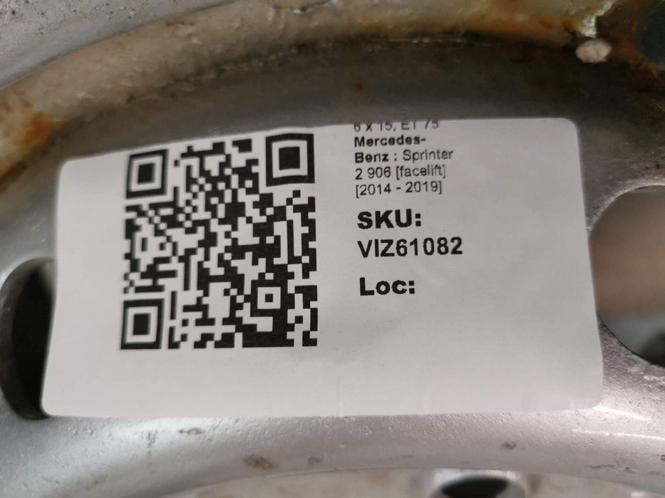 Janta Cauciuc 6 x 15, ET 75 Mercedes-Benz  Sprinter 2 906 [facelift] 2