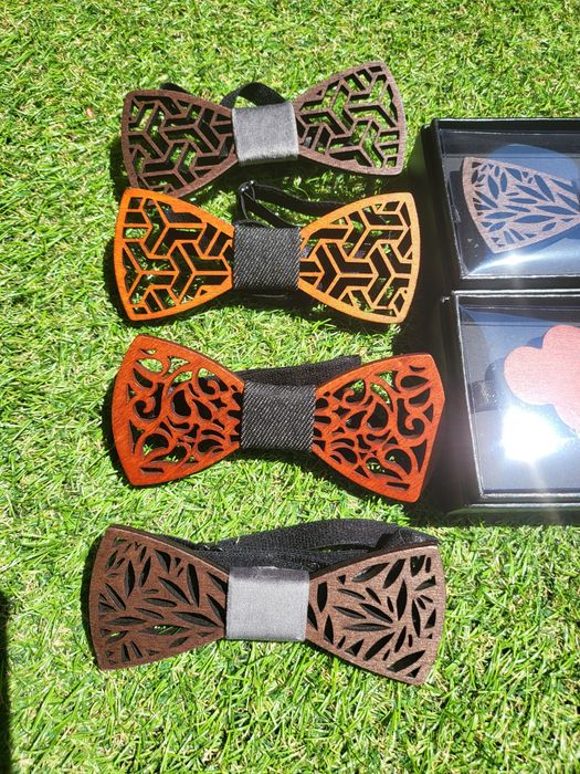 Дървена папионка аксесоар за мъж дете - 11 модела с подаръчна кутия