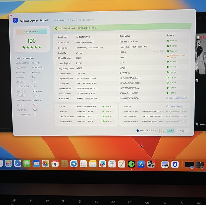 Ipad Pro 11 Gen4 8/256gb