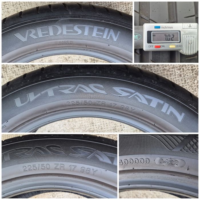 O bucată 225/50 R17 vară - una  Bridgestone Dunlop Vredestein