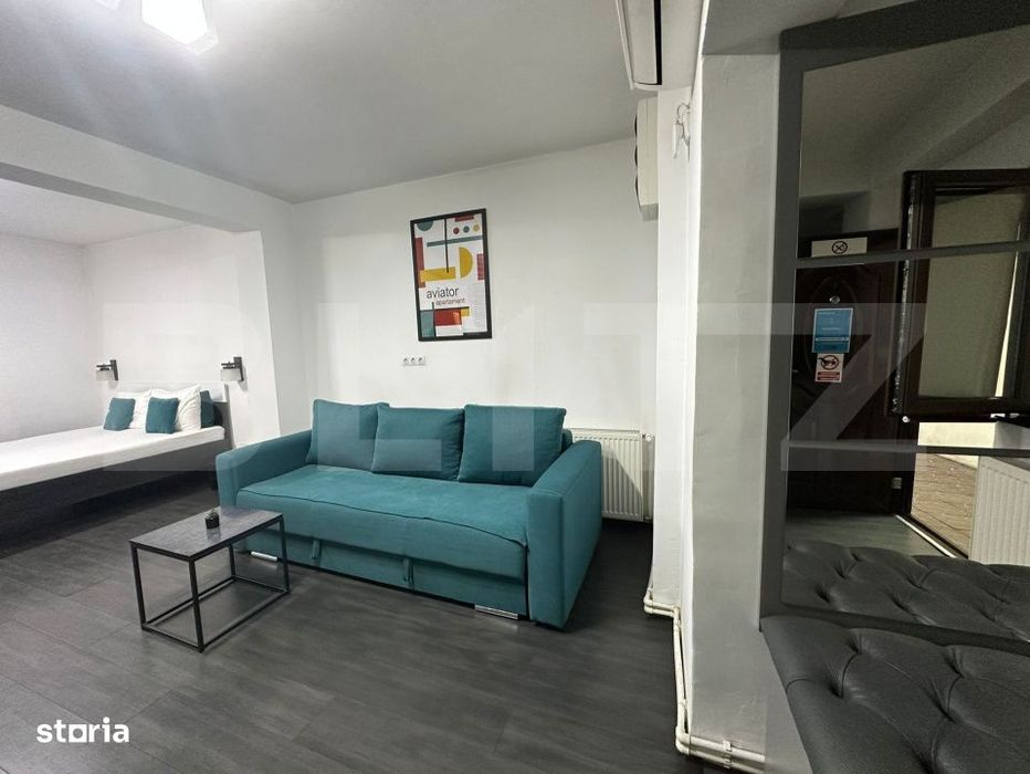 Studio premium open-space, 35 mp, terasa si parcare – zona 22 Decemb