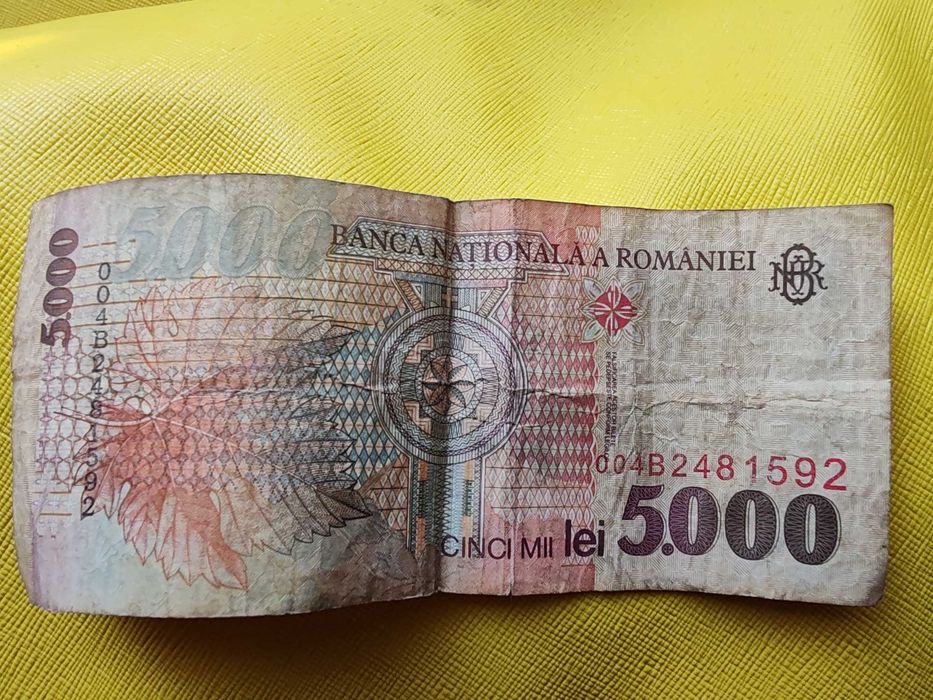 Vând bancnotă 5000 lei, din 1998 în stare foarte bună