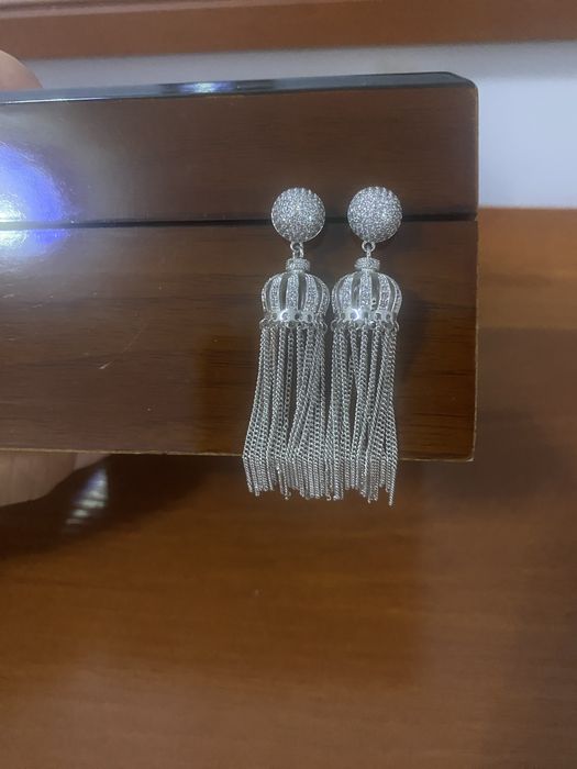 Шикарные серьги с цирконами