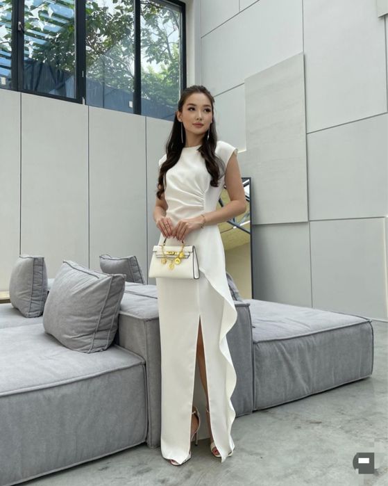 Вечернее белый платье. Размер S-42